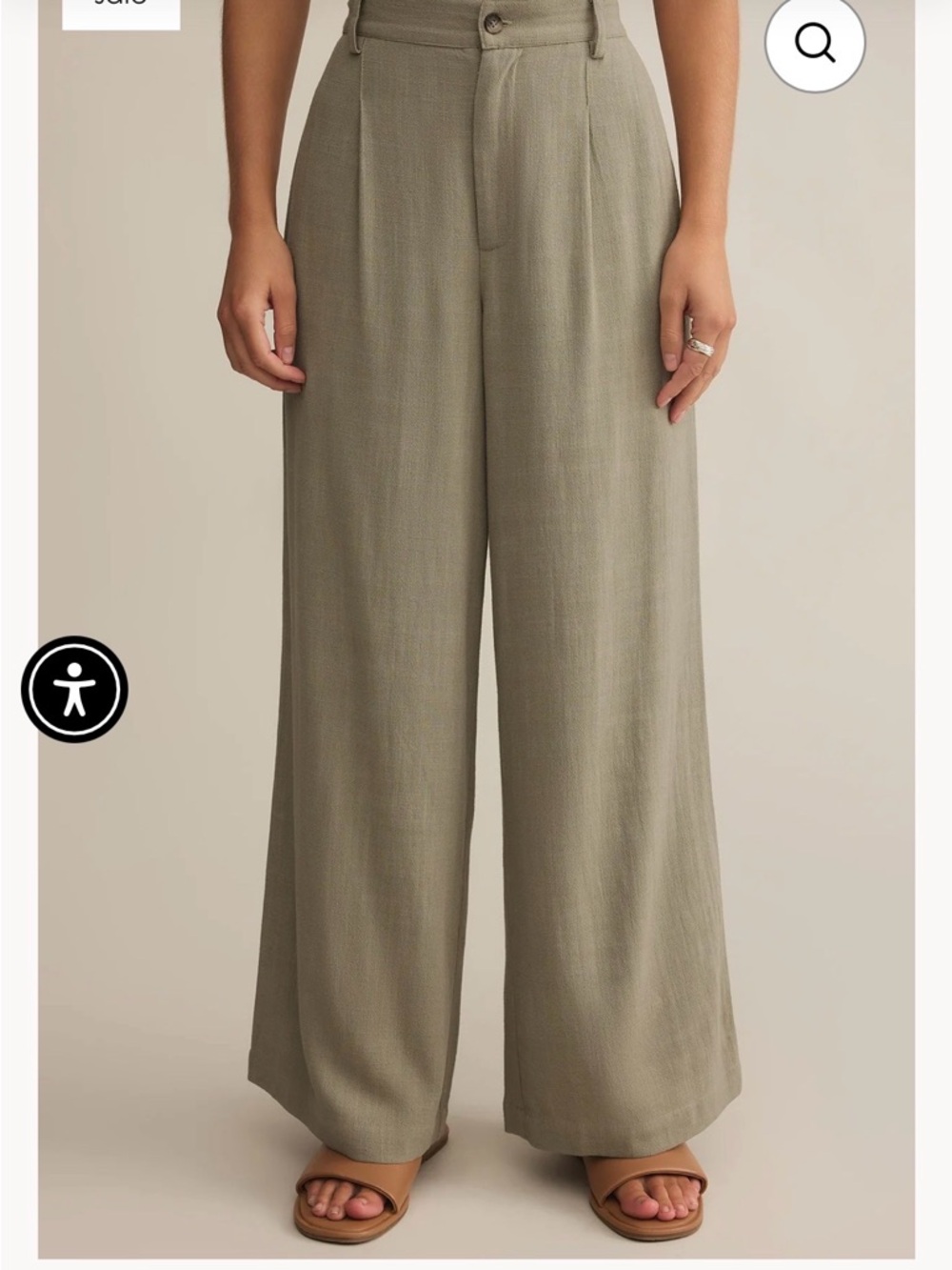 Brand new Z Supply Vista Wide-Leg Pants in Olive